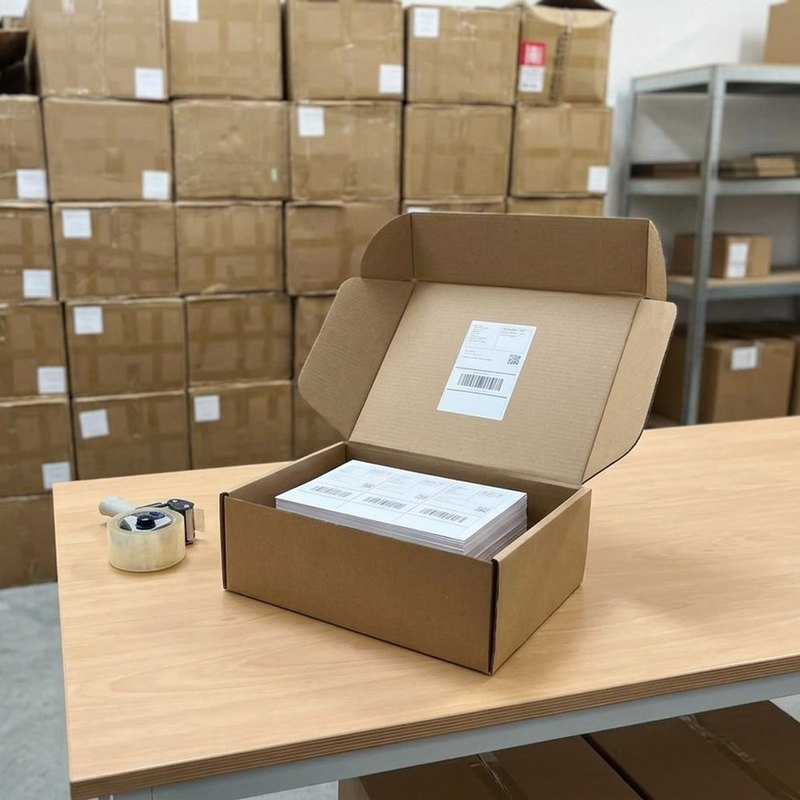 Verpackte Schilderbestellung kurz vor dem Versand
